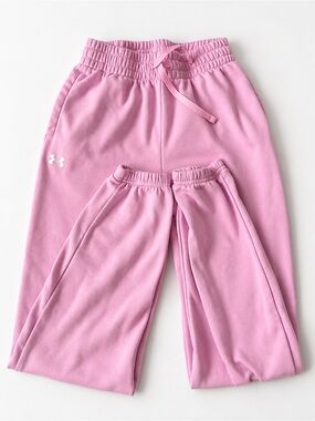 Under Armour Girls Light Pink Fleece Joggers